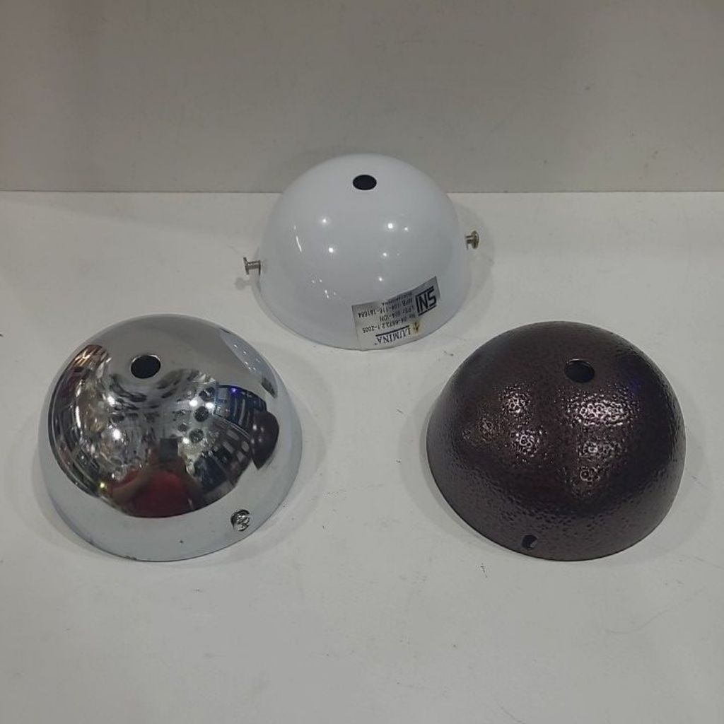 sparepart kap base plafon lampu gantung 1 lubang hias base engkel ukuran besar diameter 10cm model B