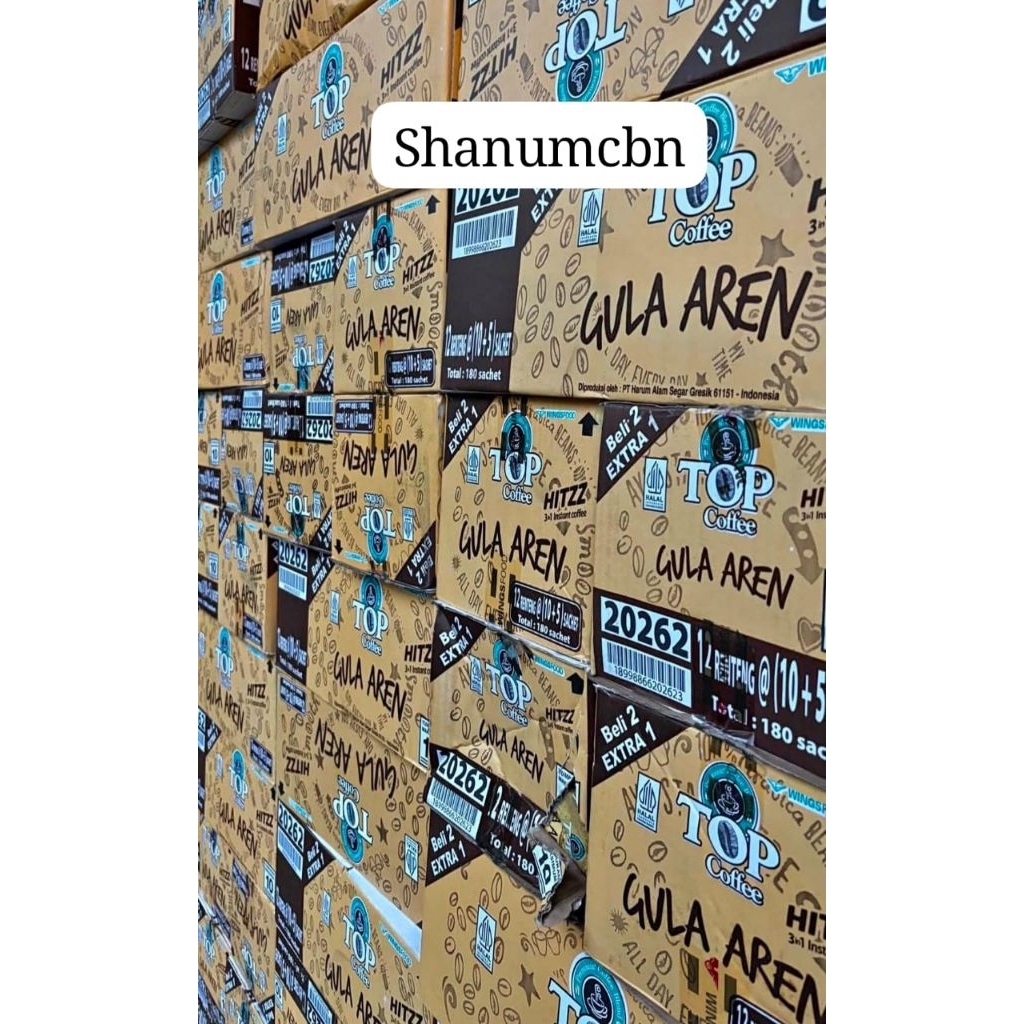 COD TOP KOPI GULA AREN 1  DUS ISI 12 RENTENG