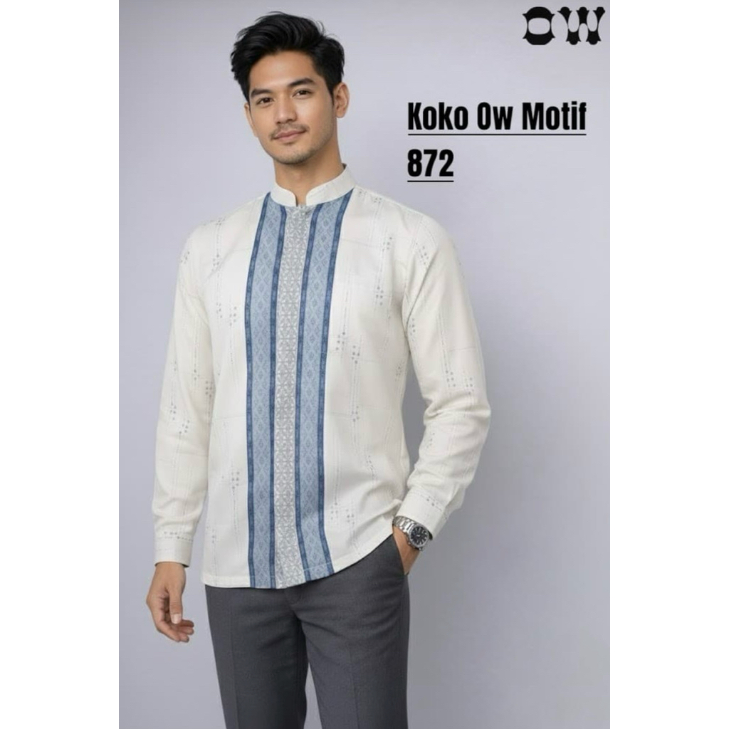 Kemeja Panjang Koko Motif Premium Pria (lusinan)