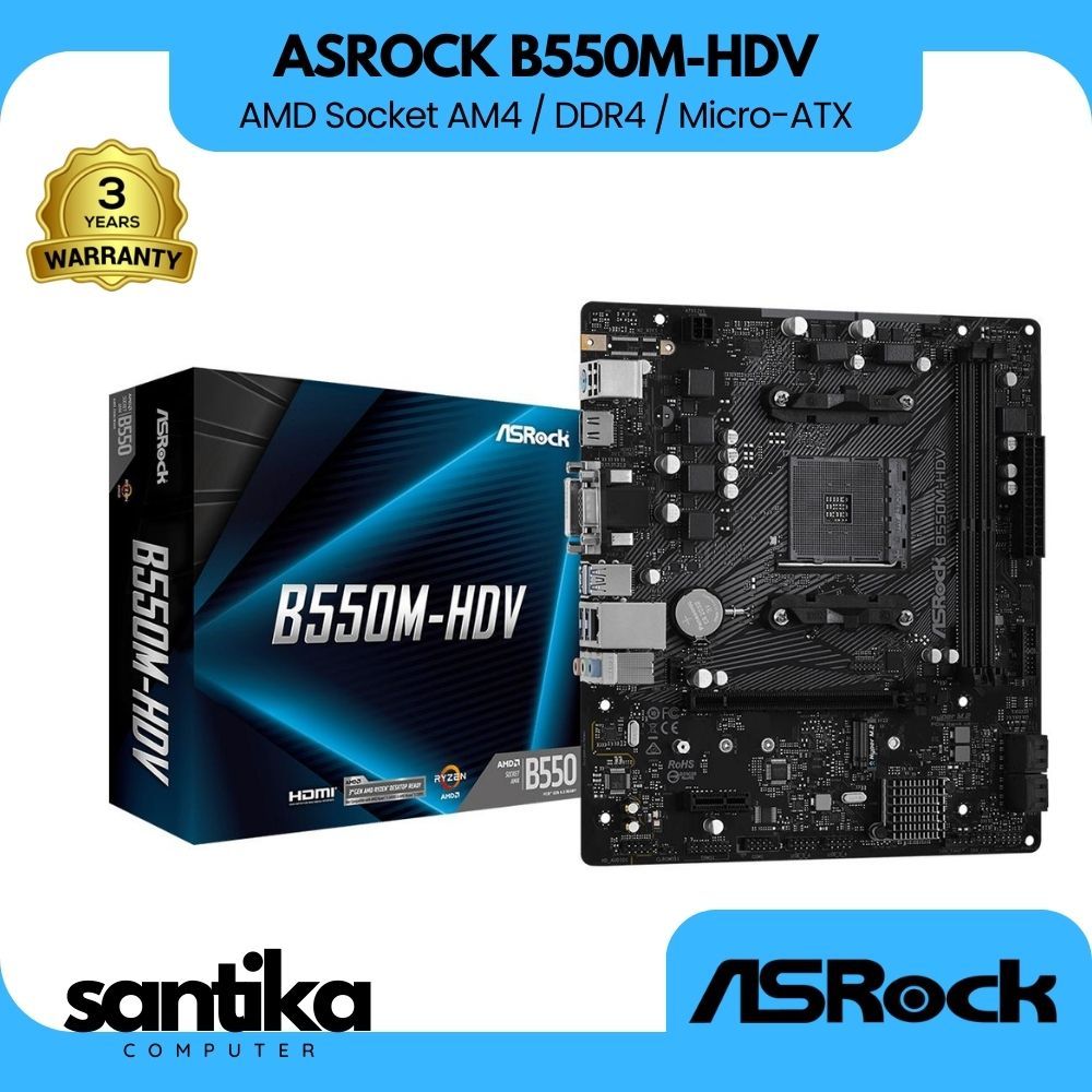 ASROCK B550M-HDV MOTHERBOARD AMD