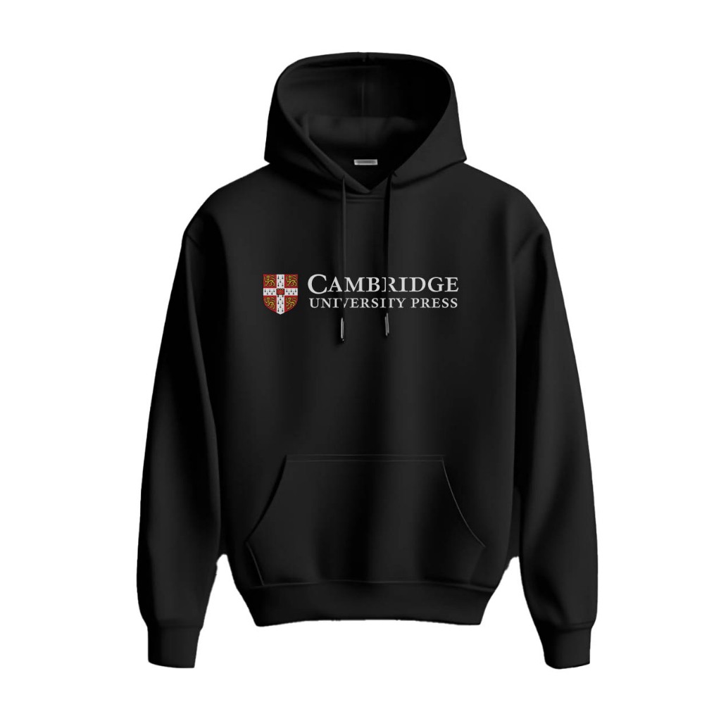 Hoodie CAMBRIDGE University Press UK England Unisex Sweater Fleece Black Cloth