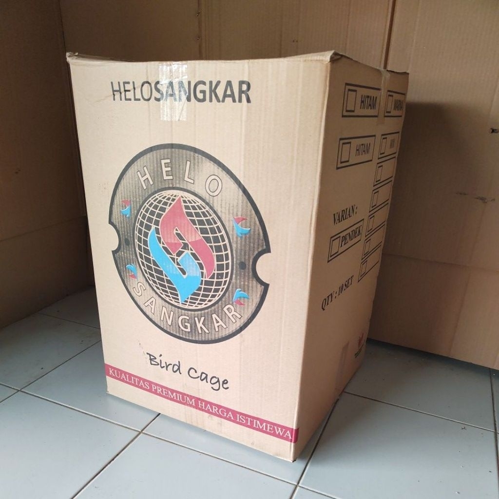 HELO SANGKAR Original Sangkar Burung Lovebird Besi D33 (MINION) - Eka Singojuruh
