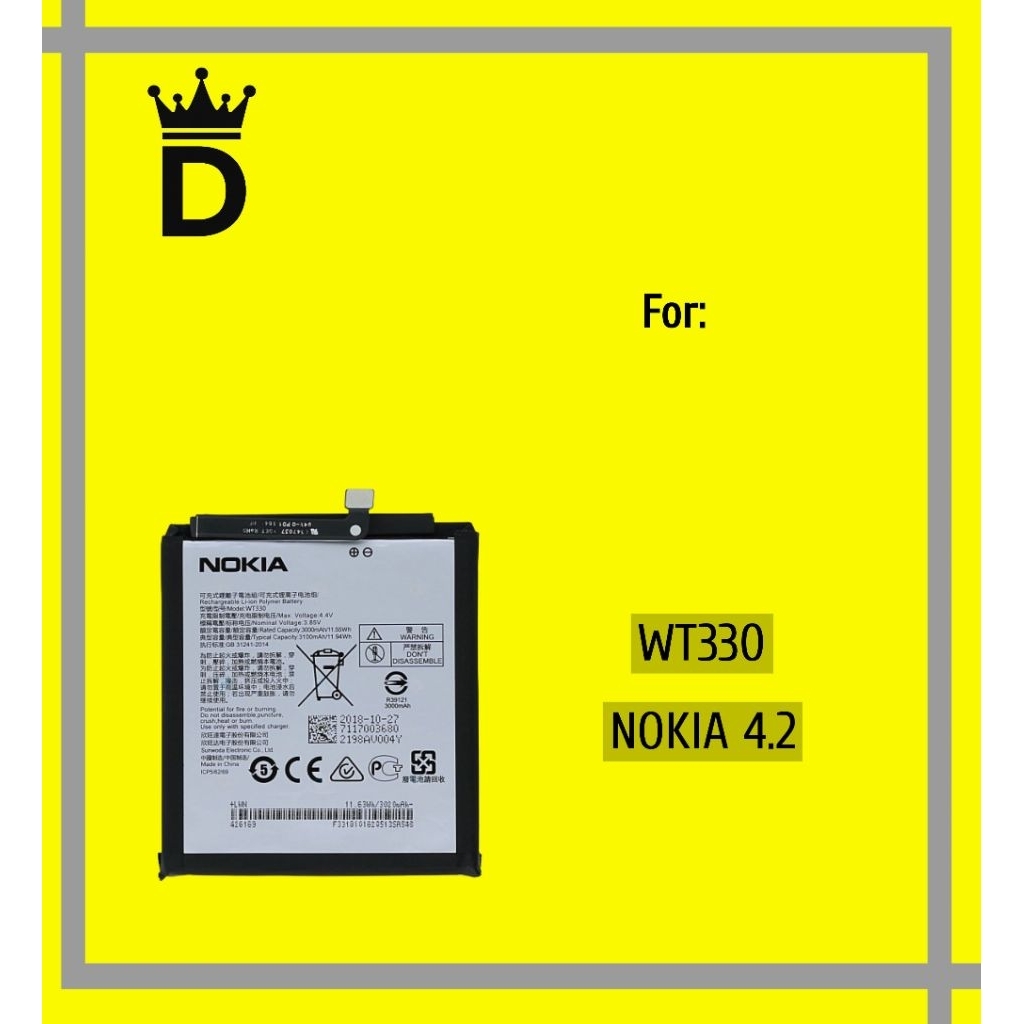 BATTERY (WT330) NOKIA 4.2 BATERAI ORIGINAL