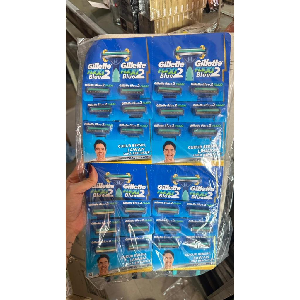 ALAT CUKUR GILLETTE FLEXI BLUE 2 1 PACK ISI 24
