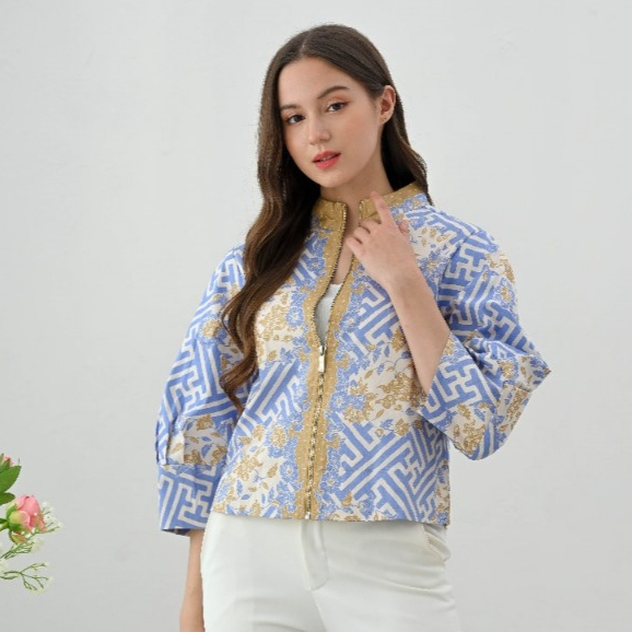 Size Super Jumbo : Jaket Bomber Batik Wanita / Jaket Batik Wanita/ Outer Batik #135