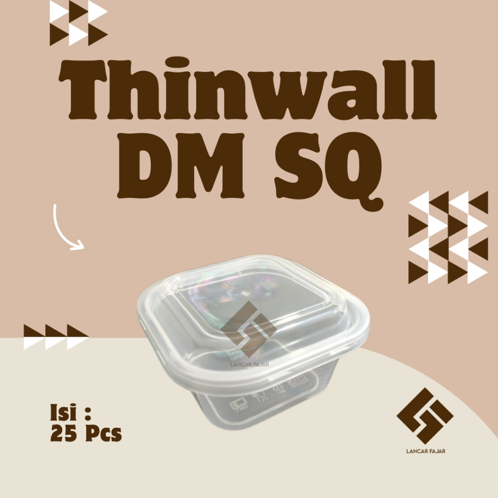 [25 BIJI] thinwall thin wall merk DM ORI square 120ml 150ml 200ml 250ml 260ml 325ml 350ml 500ml / th