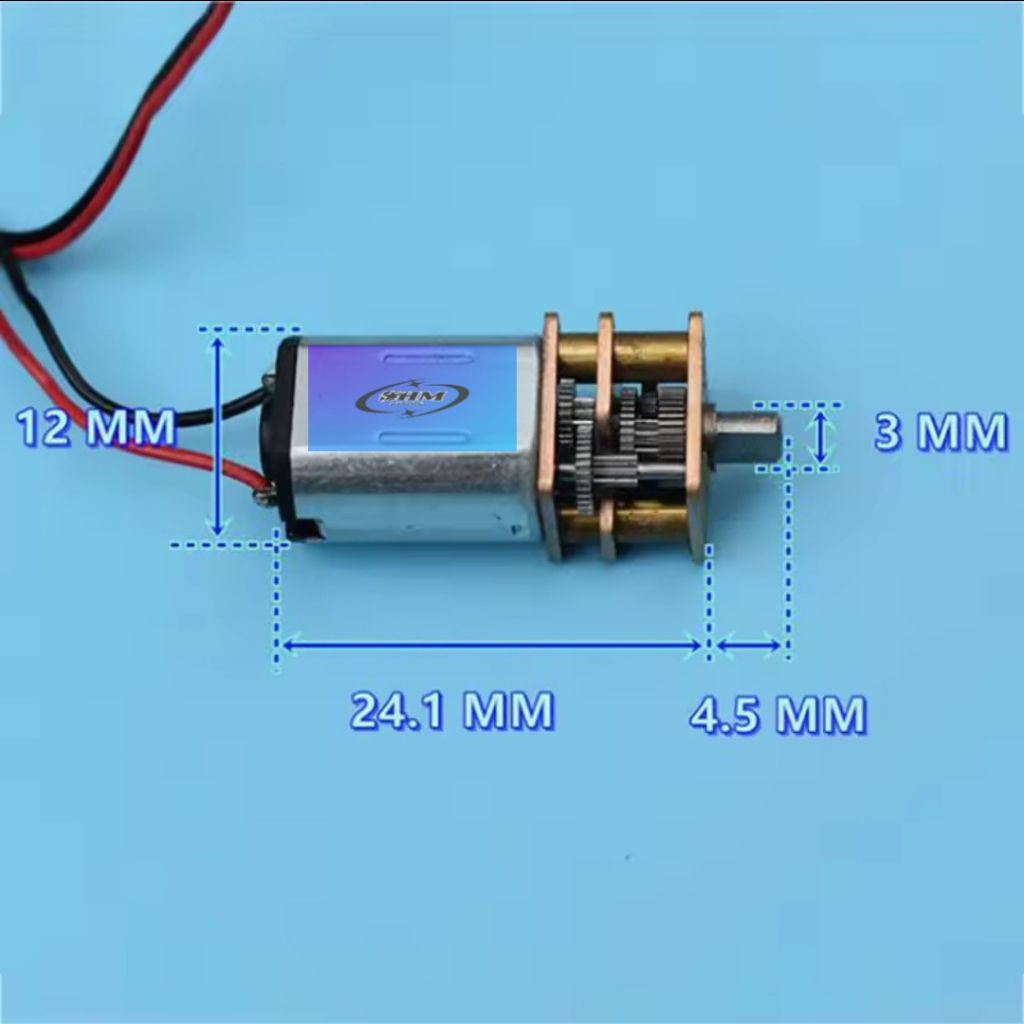 DC Micro Motor N20 DC 3.7V DC 2-5V Slow Speed Reduction Gearbox 230 RPM DC 3.7V