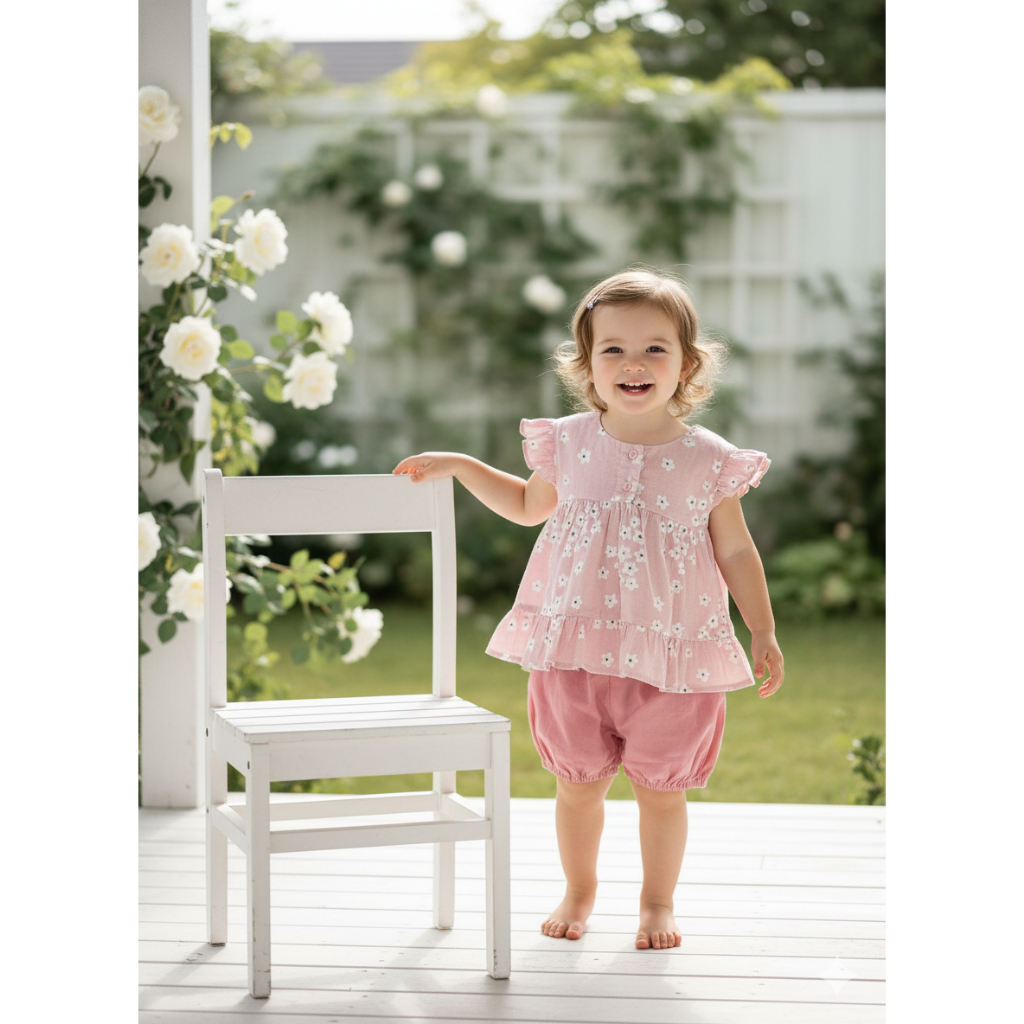 [ PAPAYUPA ] Set Babydoll Eyka - Setelan Anak | Dress Bayi | Baju Bayi | Babydoll Baby | Baju Baby |