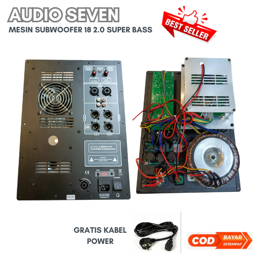 Power Kit Subwoofer Aktif Khusus Speaker 15/18 Inch TERSEDIA LOBANG COLOKAN OUTPUT NYA