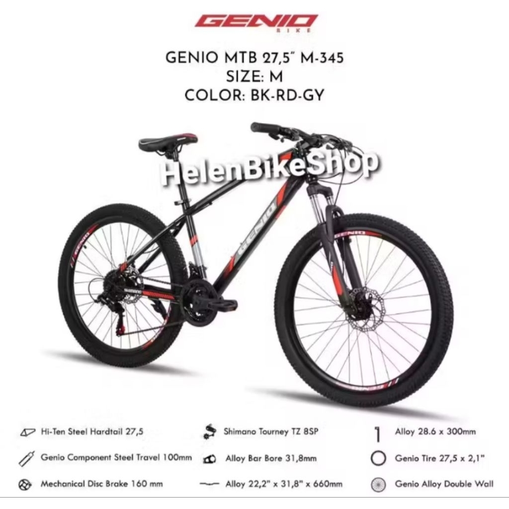 Sepeda MTB 27,5 Genio M-345 (Ekspedisi/kargo)