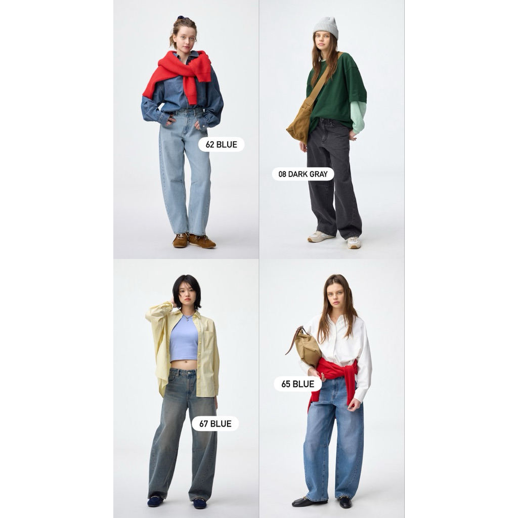 BARREL LEG JEANS GU JAPAN TERMURAH (PO)