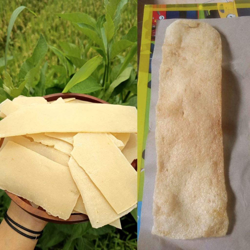 Patahan Kerupuk Udang Mentah Tinggal Goreng