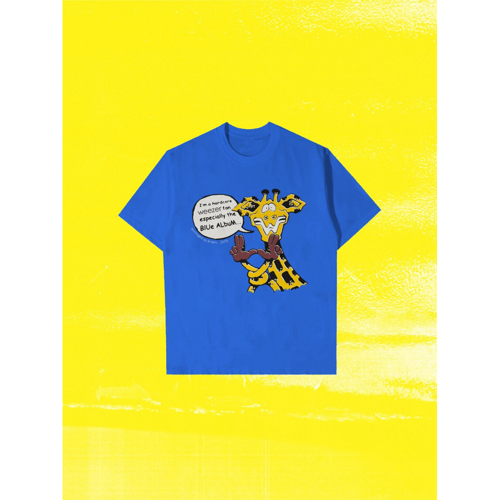 TSHIRT WEEZER GIRAFFE BLUE ALBUM