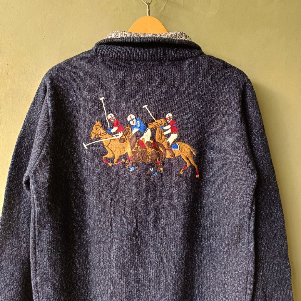 KNITWEAR POLO RALPH LAUREN BIG LOGO HORSE RAJUT POLO RALPH LAUREN ZIPPER