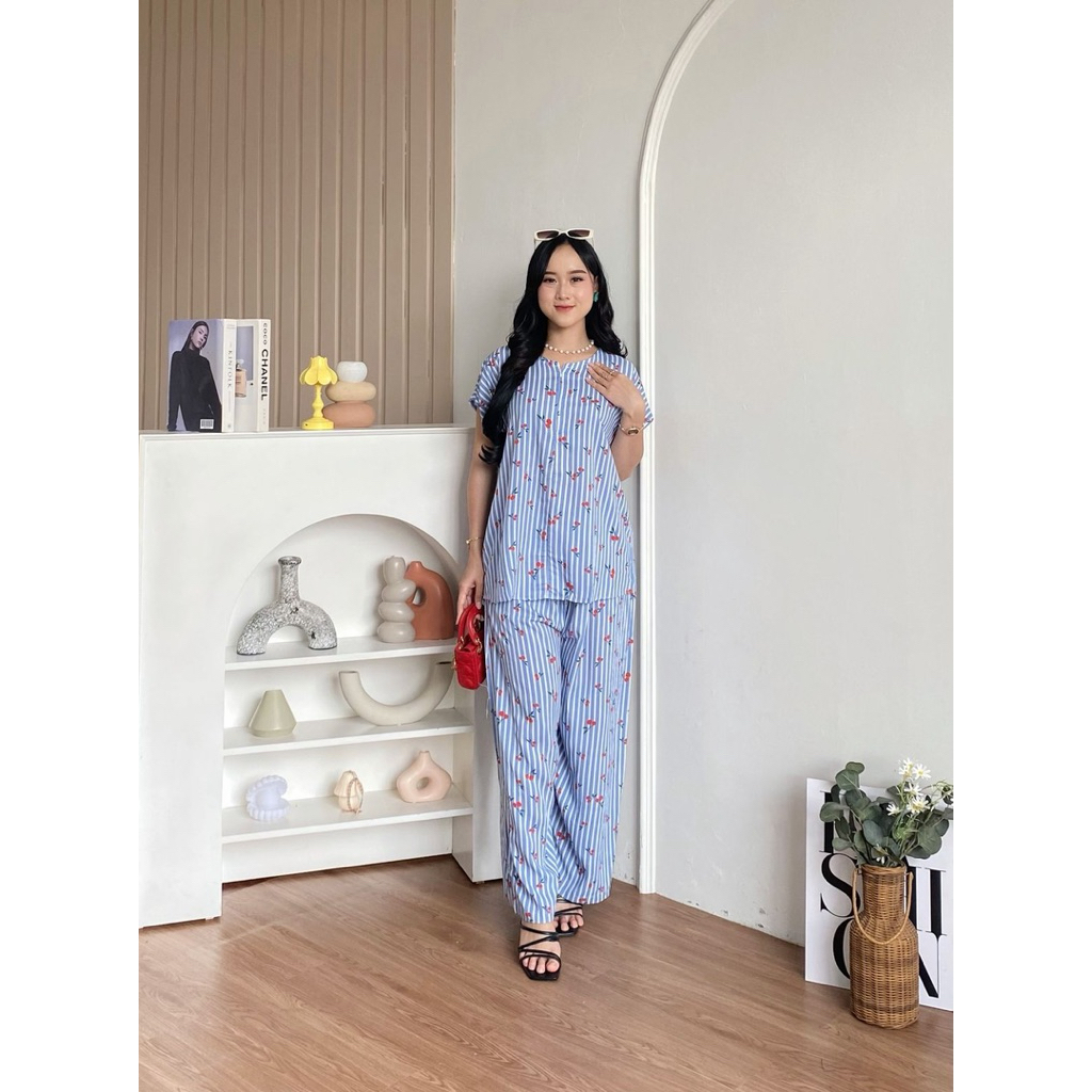 aisha set by hd | piyama | setelan celana |baju tidur | setcel