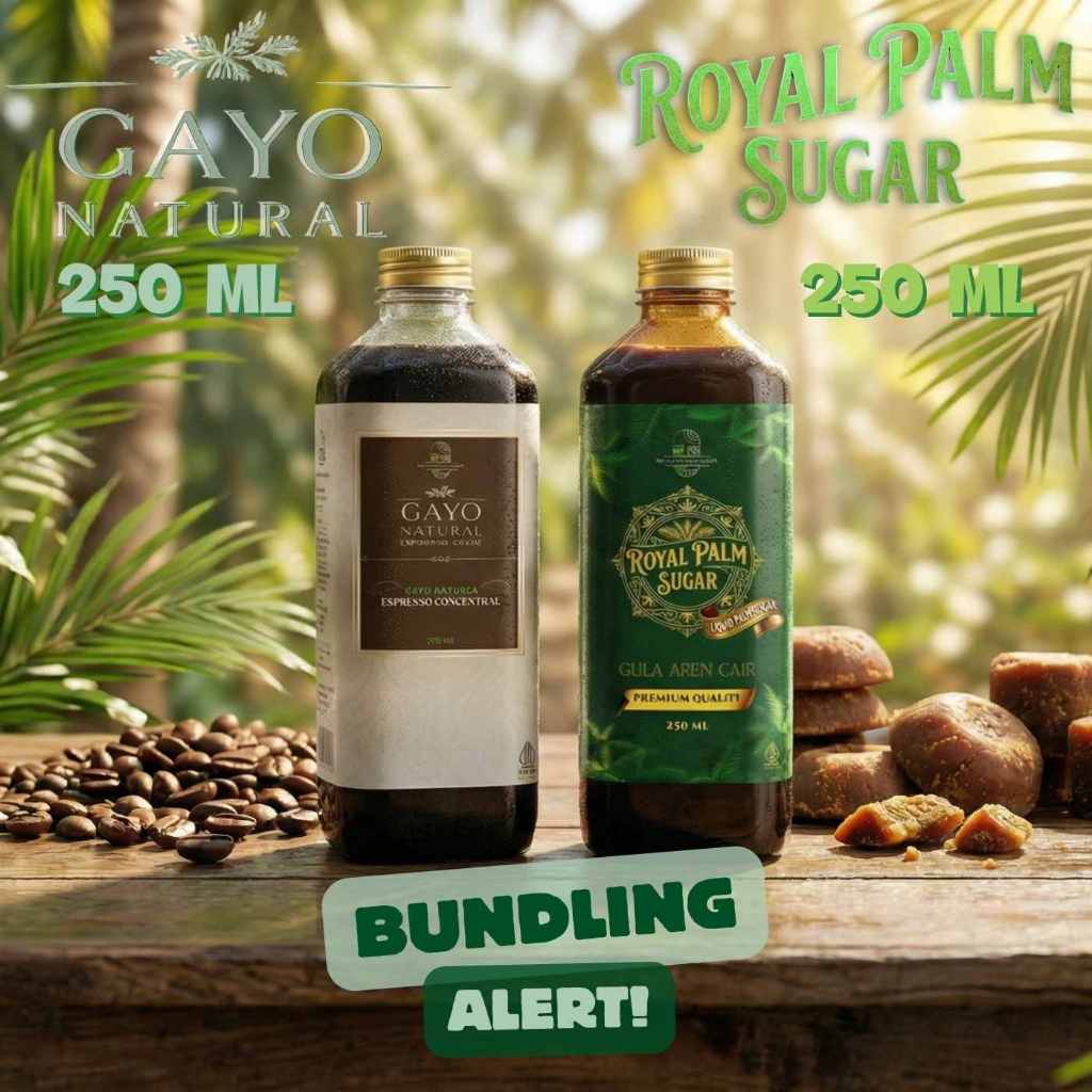 BUNDLING GAYO NATURAL ESPRESSO CONCENTRATED & ROYAL PLAM SUGAR 250 ML | Espresso Cair 250 ml ARABICA