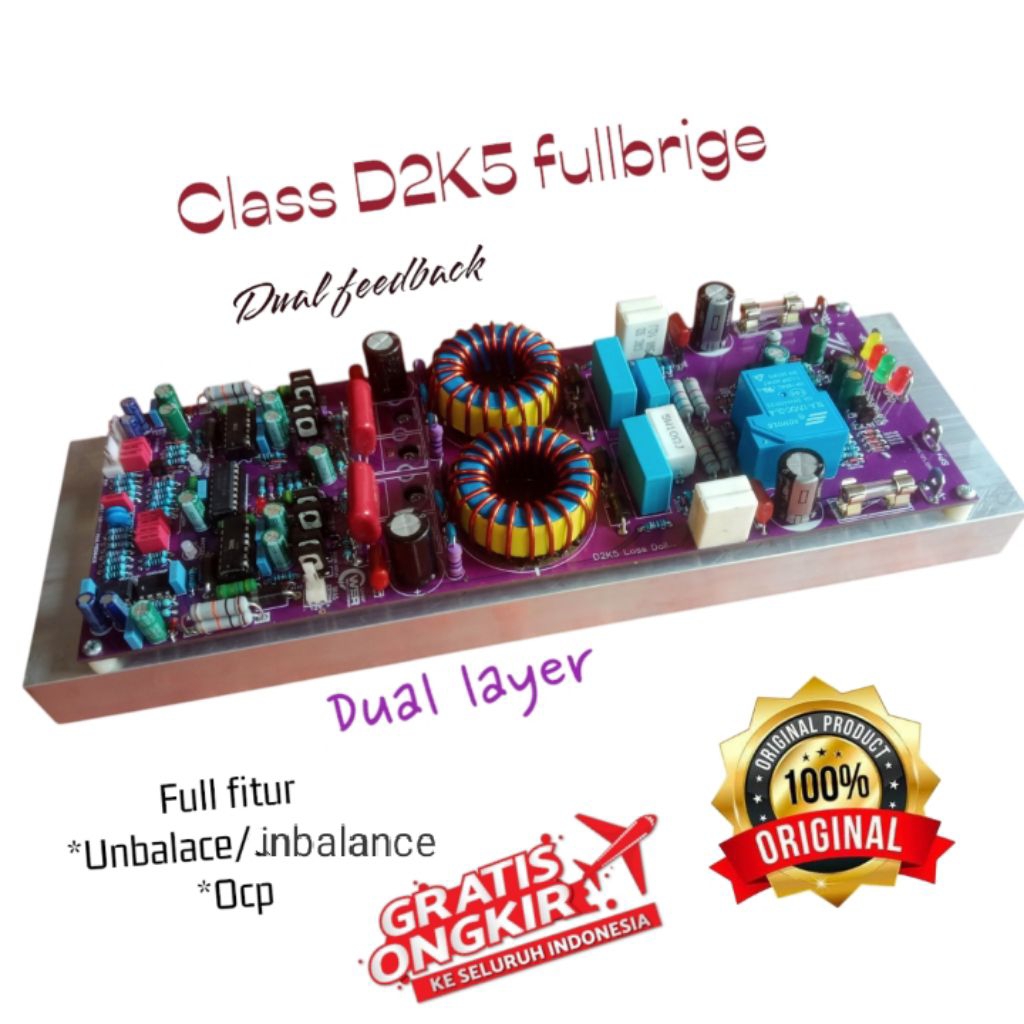 power class D D2k5 fullbrige full fitur ocp,dcp, input balace