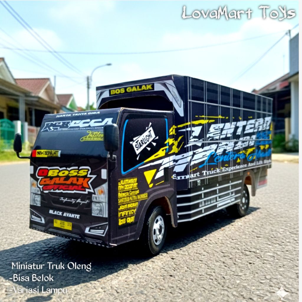 Mainan Truk Oleng Bisa Belok Kanan Kiri , Miniatur Truk Oleng