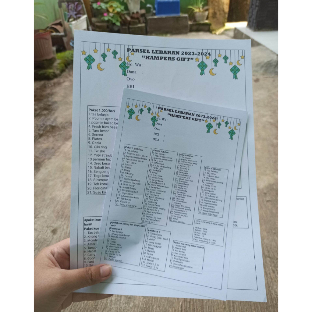 cetak brosur paket lebaran