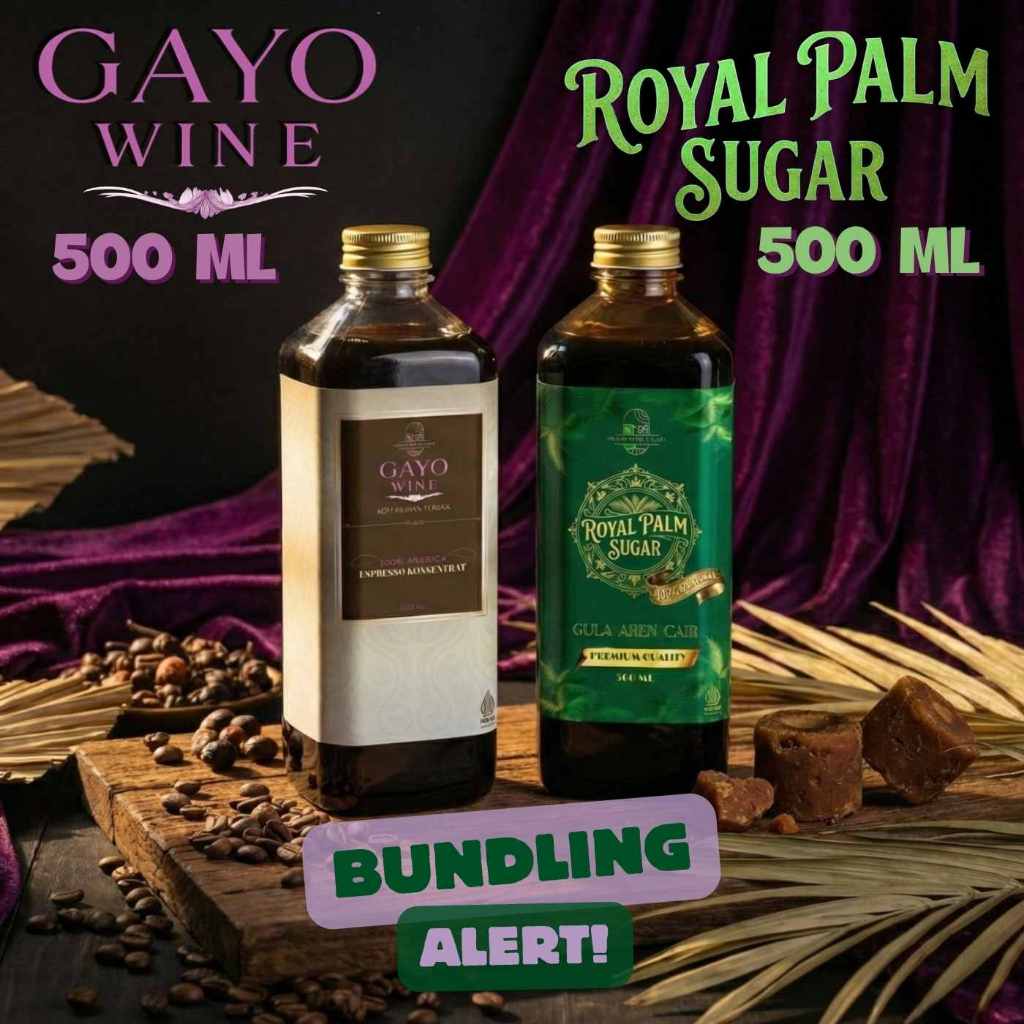 BUNDLING GAYO WINE ESPRESSO CONCENTRATED & ROYAL PLAM SUGAR 500 ML | Espresso Cair 500 ml ARABICA 10