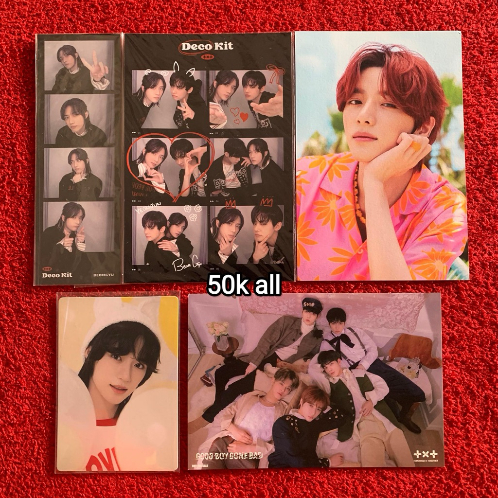 pc photoset postcard photo film deco set beomgyu txt