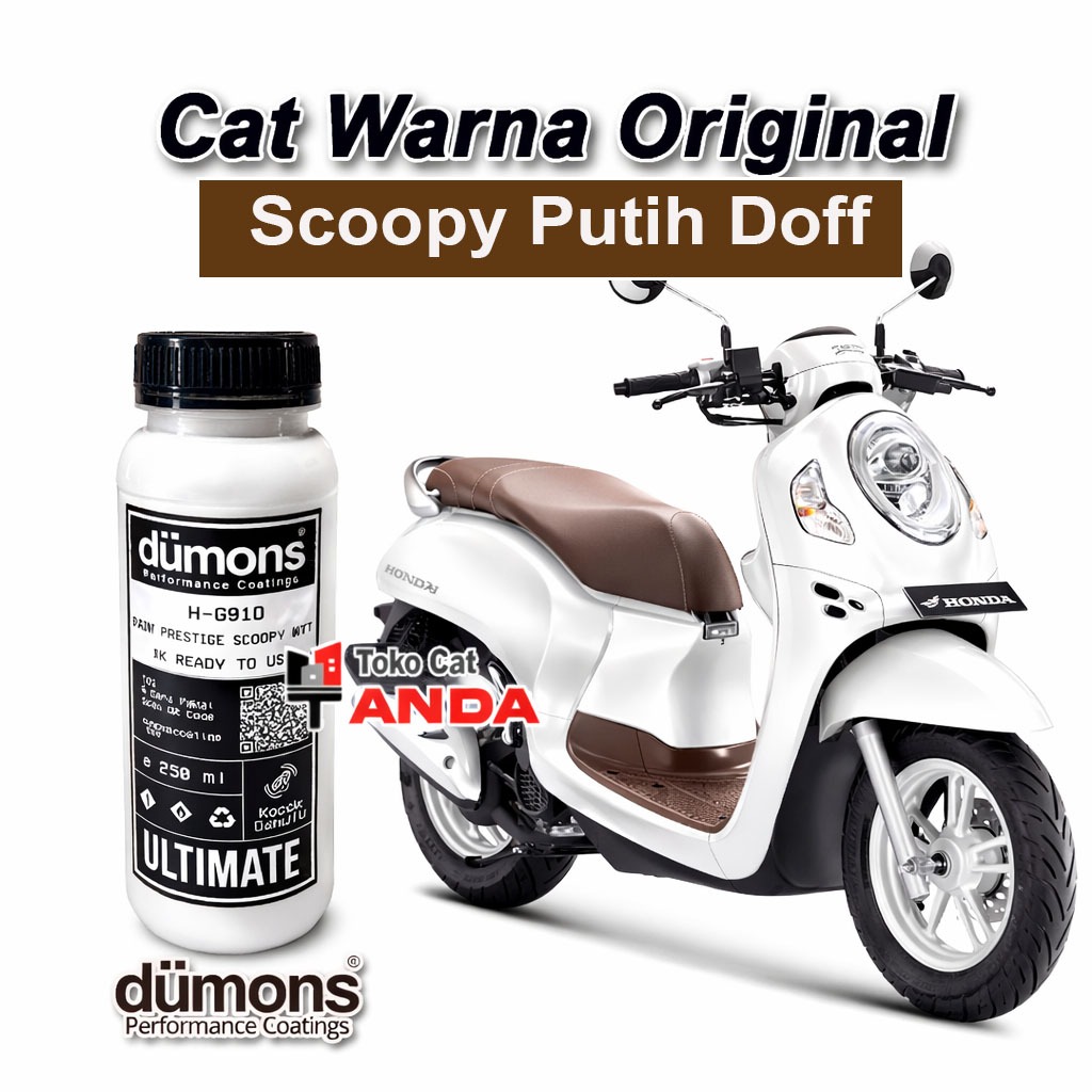 Cat Dumons Ultimate  Scoopy Putih Doff - White Scoopy 250ml