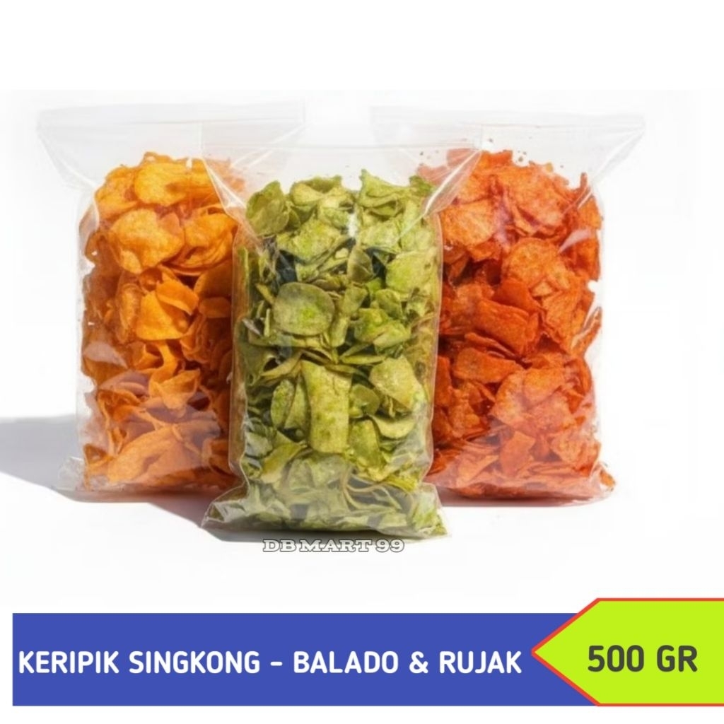 PROMO - Keripik Singkong Ubay Sanjay isi 500gr - Keripik songkong balado