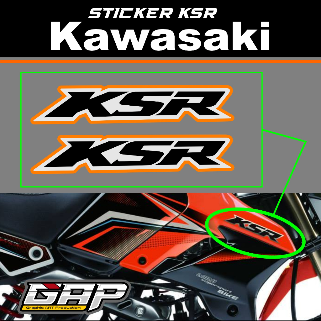 Sticker Sayap KSR,Mini Trail Kawasaki KSR