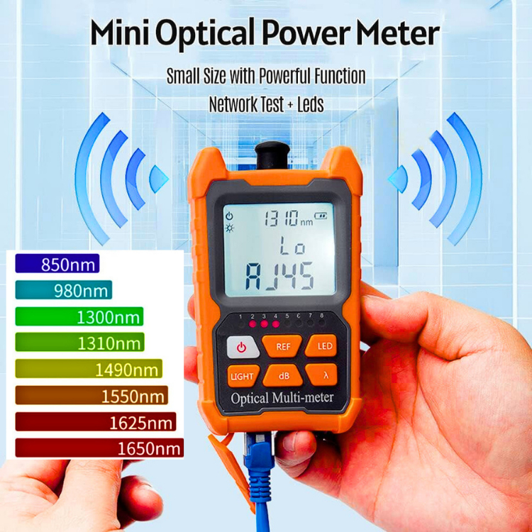 COD OPM 2 in 1 Optical Power Meter 2 in1 VFL Network Test Gelombang Alat Tester Fiber Optik 6dBm