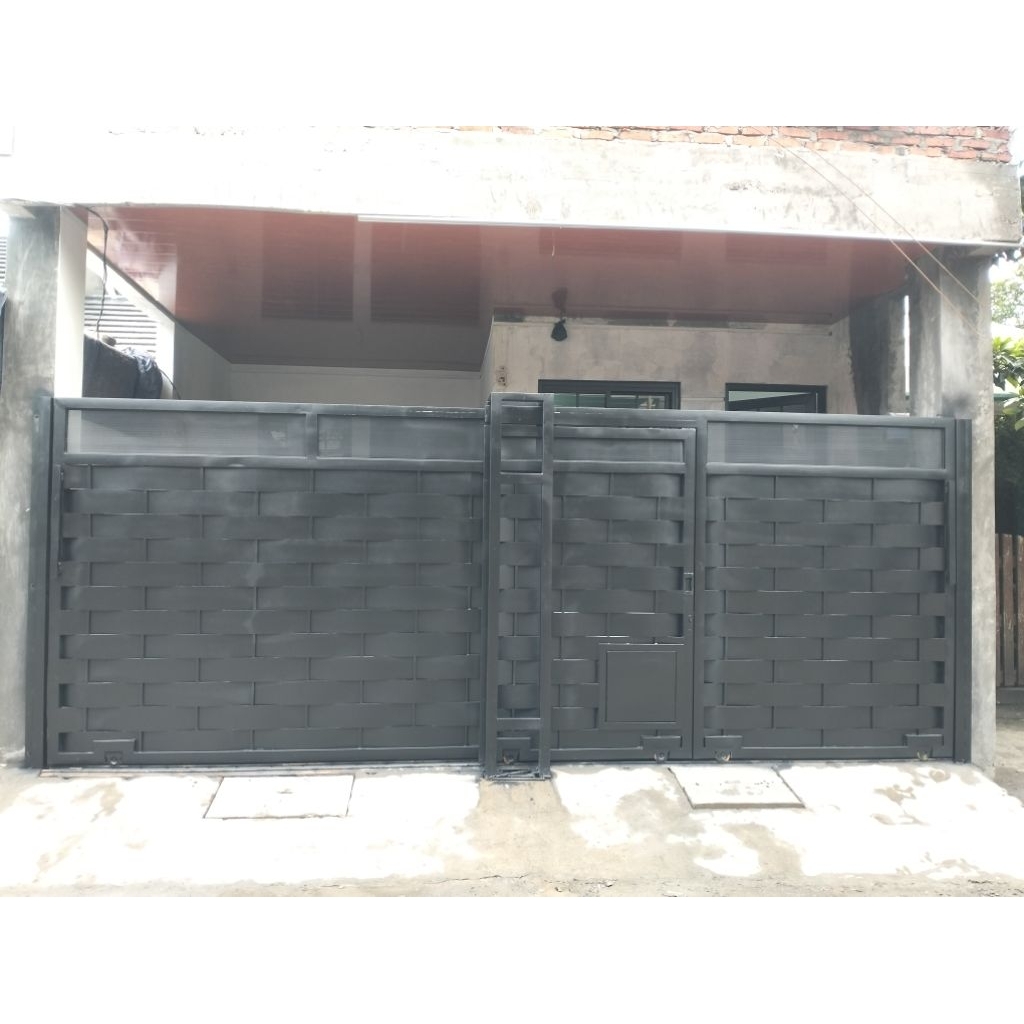 pintu dorong motip anyam