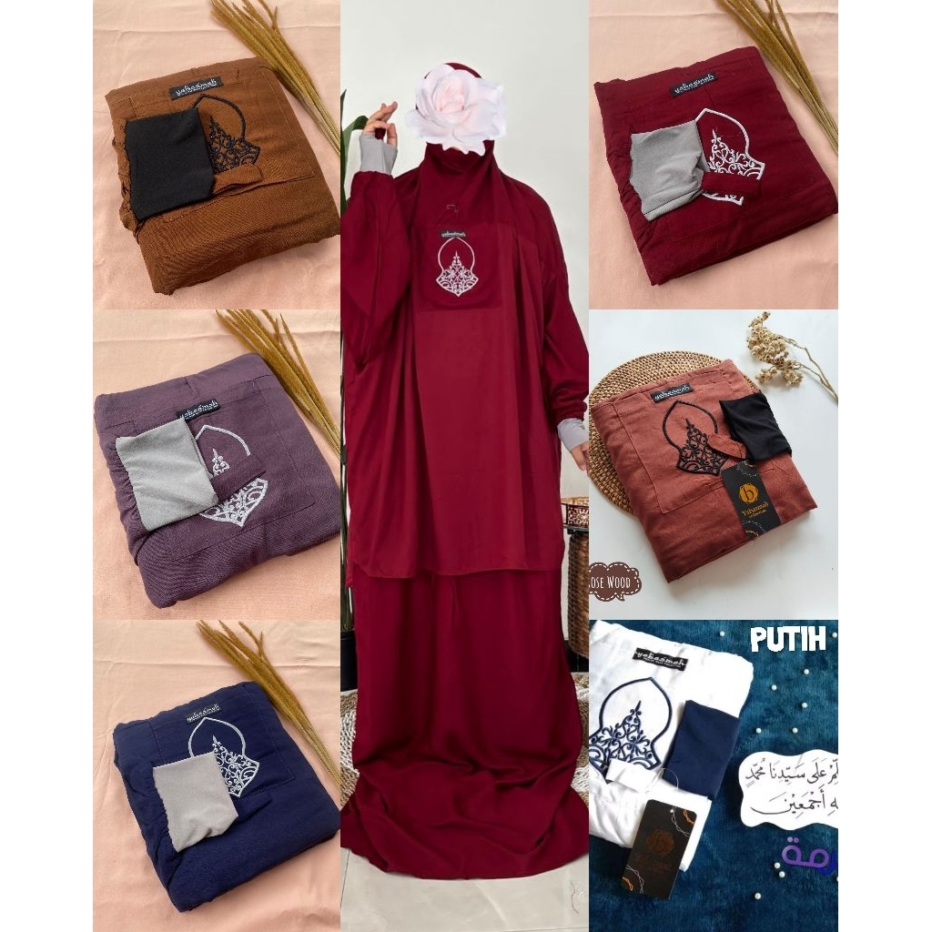 Mukena yabasmah atas bawah/ mukena hadramaut atas bawah