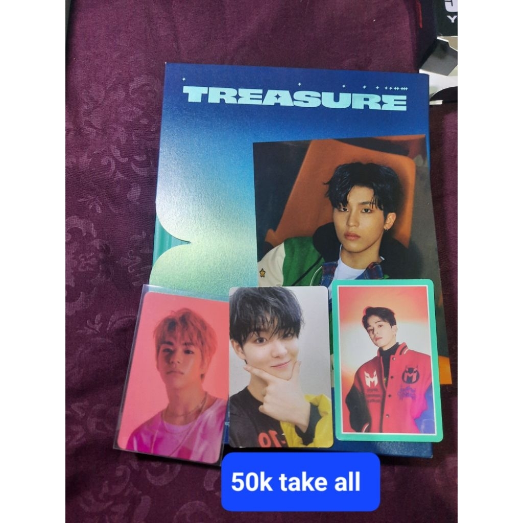 treasure album unsealed darari photocard jihoon jaehyuk asahi 1st mini album (booked di co yg bersan