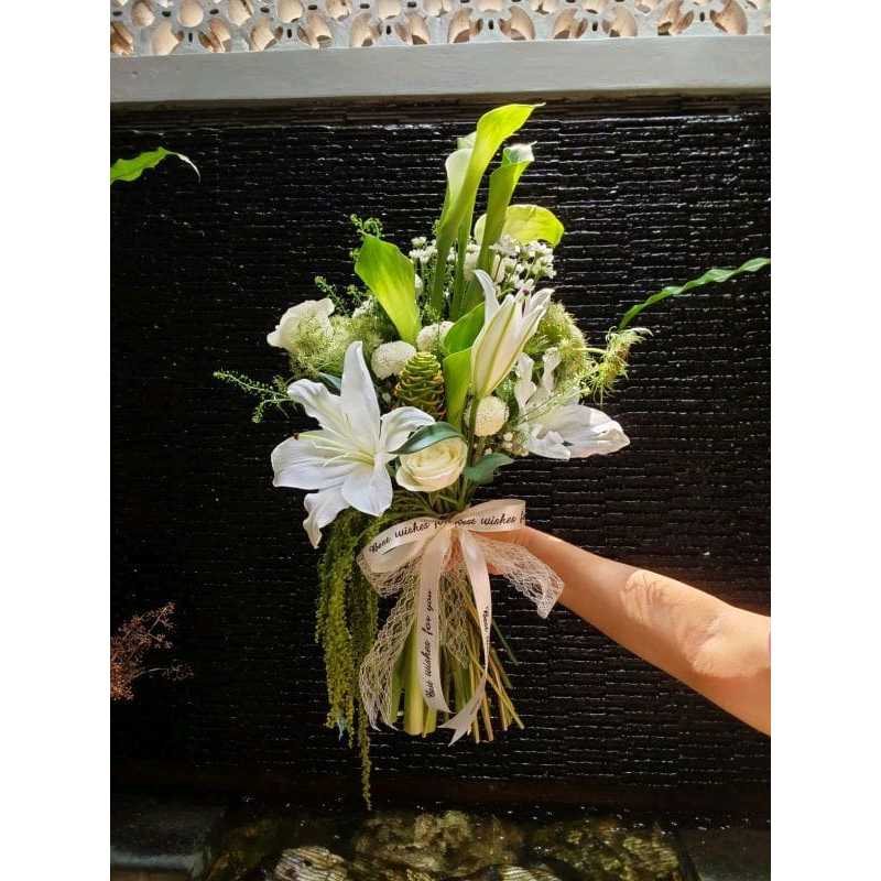 (CUSTOM) Hand Bouquet Calla Lily Pernikahan / Buket Manten Calla Lily