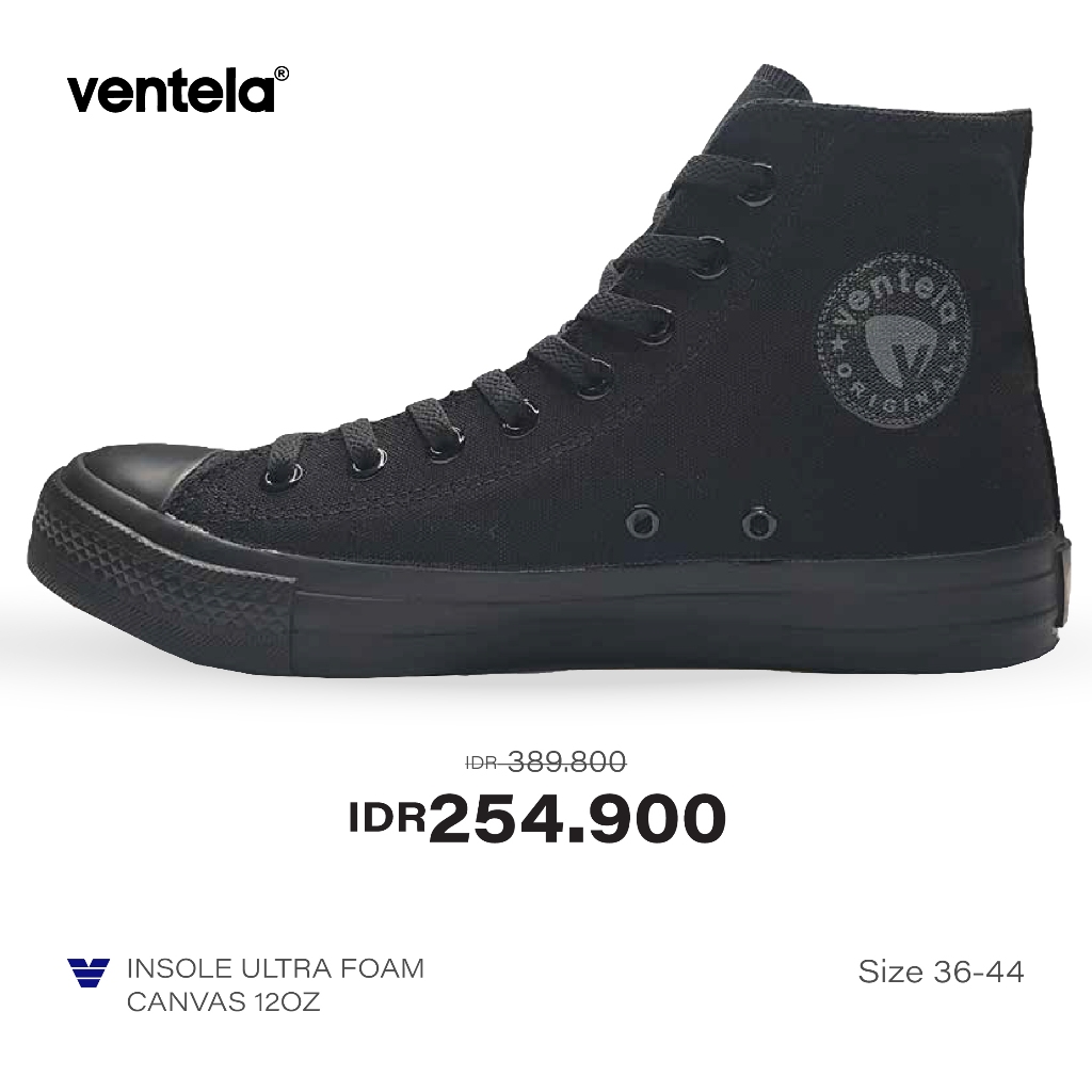 Ventela Ethnic High All Black