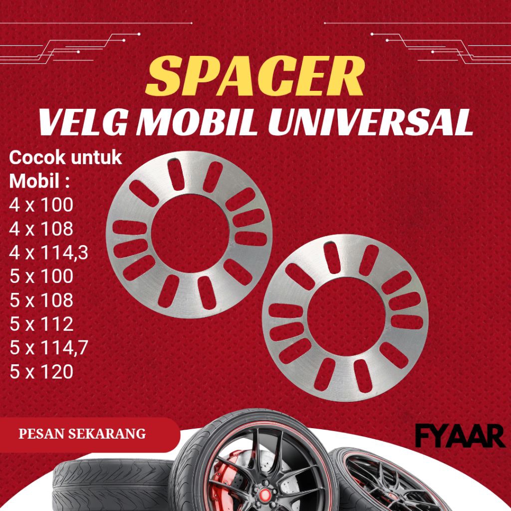VELG MOBIL SPACER 2 PCS UKURAN 8MM SPACER VELG MOBIL