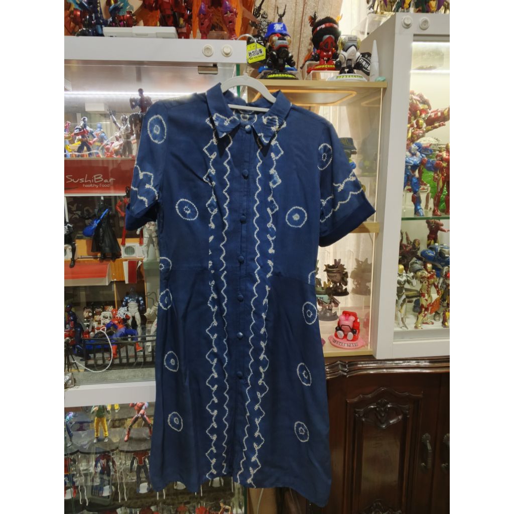 Dress Denim  Berwarna Biru