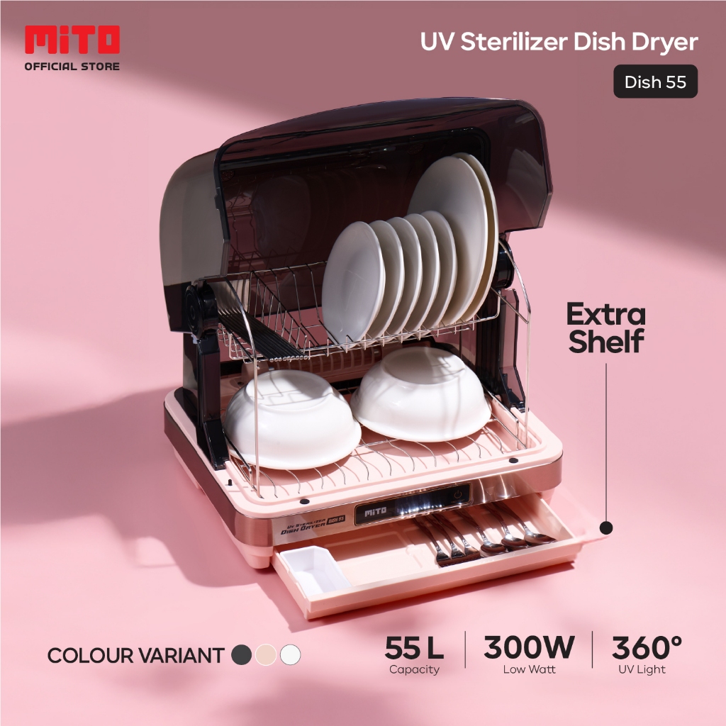 MITO UV Sterilizer & Dish Dryer 55 Liter Alat Steril Peralatan Makan – DISH55