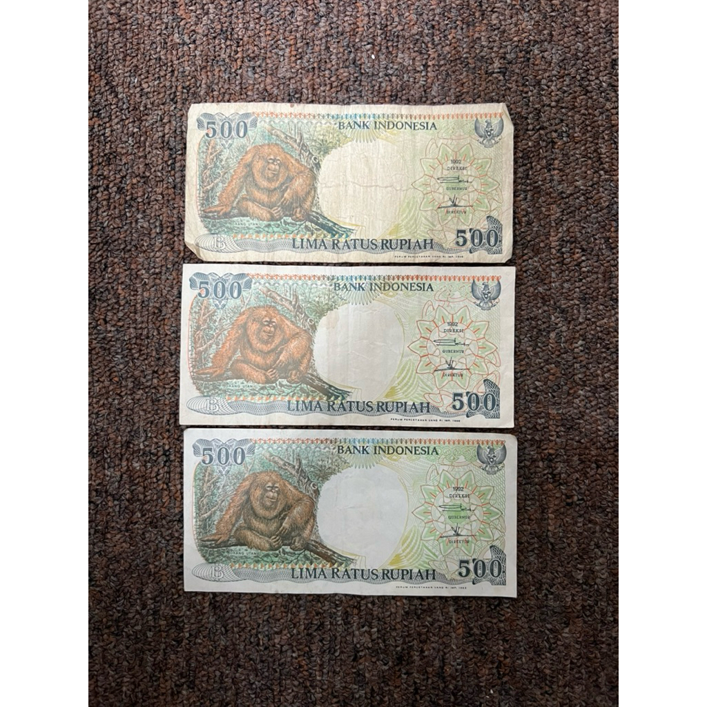 500 rupiah kertas kera Asli