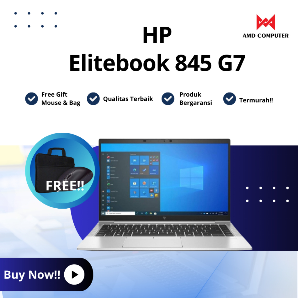 Laptop HP Elitebook 845 G7 AMD Ryzen 3 PRO RAM 8GB SSD 256GB