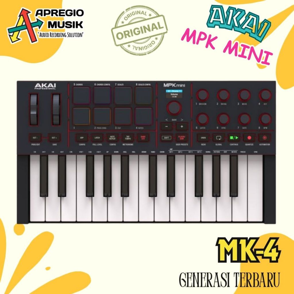 AKAI MPK MINI MK4 MK 4 MK IV MPK Mini MK3 MK 3 MK III ORIGINAL Midi Controller apregio musik