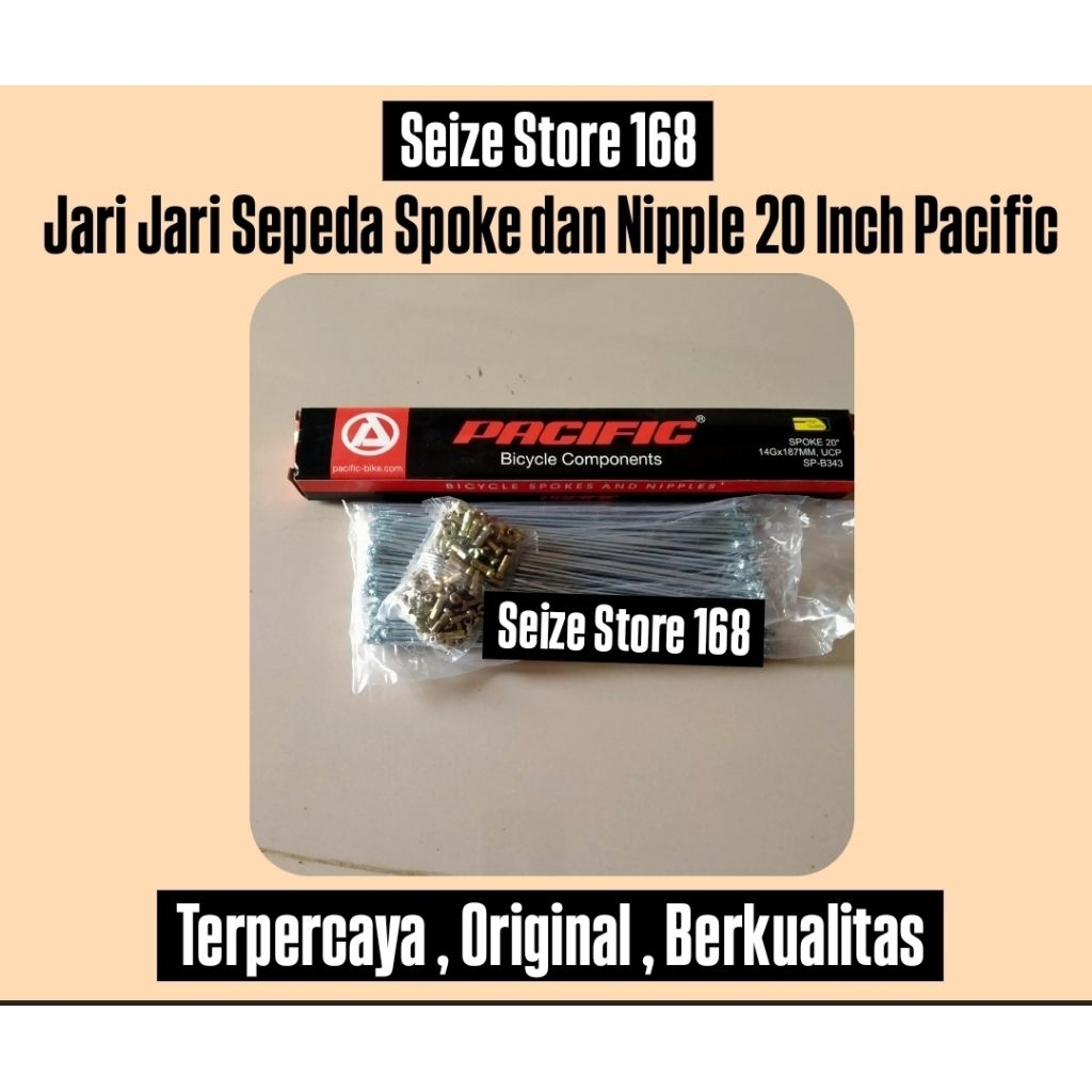 Jari Jari Sepeda Spoke Dan Nipple Pacific 20 Inch