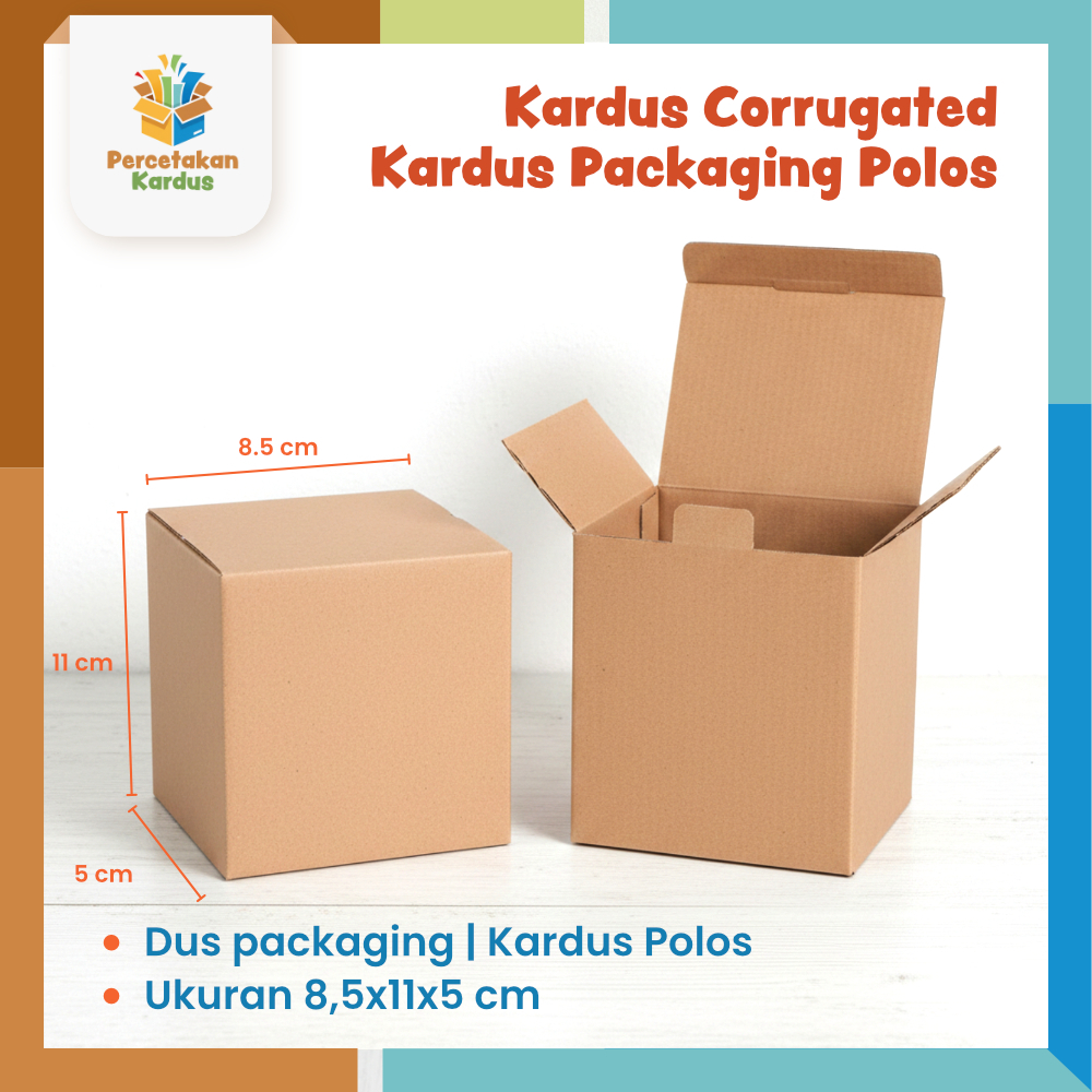 BOX KARDUS Baru MUG / GELAS 8.5x11x11.5 cm DUS PACKING E-FLUTE | Kardus / Karton Box Polos