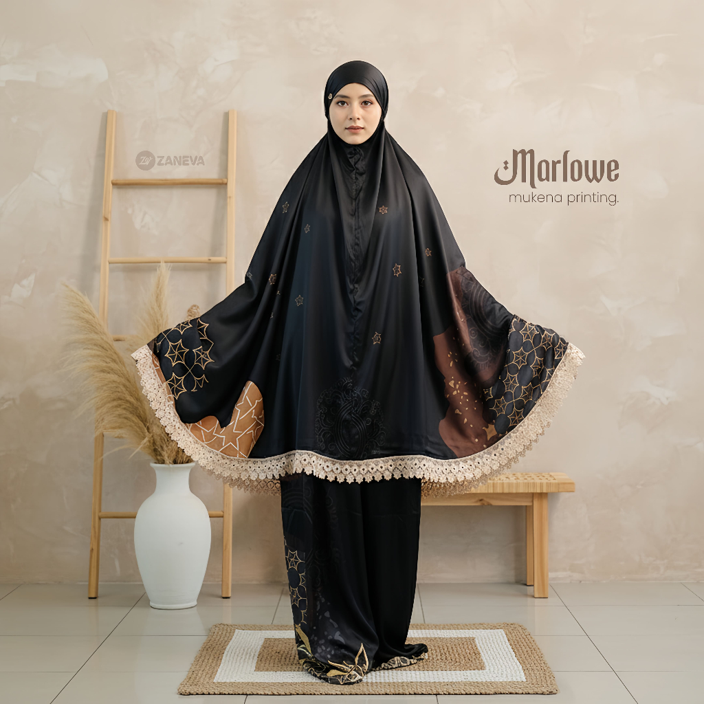 ZANEVA – Mukena Idul Fitri Marlowe | Mukena Dewasa Adem & Flowly special Hari Raya