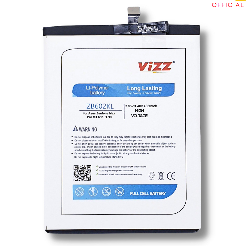 Vizz Baterai Asus ZB602KL Batre Zenfone Max Pro M2 ZB631KL / XOOTD / C11P1706 Original VIZZ