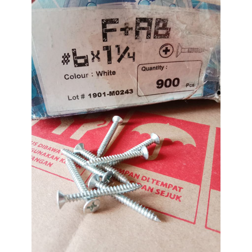 Sekrup putih 3 cm/Sekrup kayu/Sekrup/harga per pcs