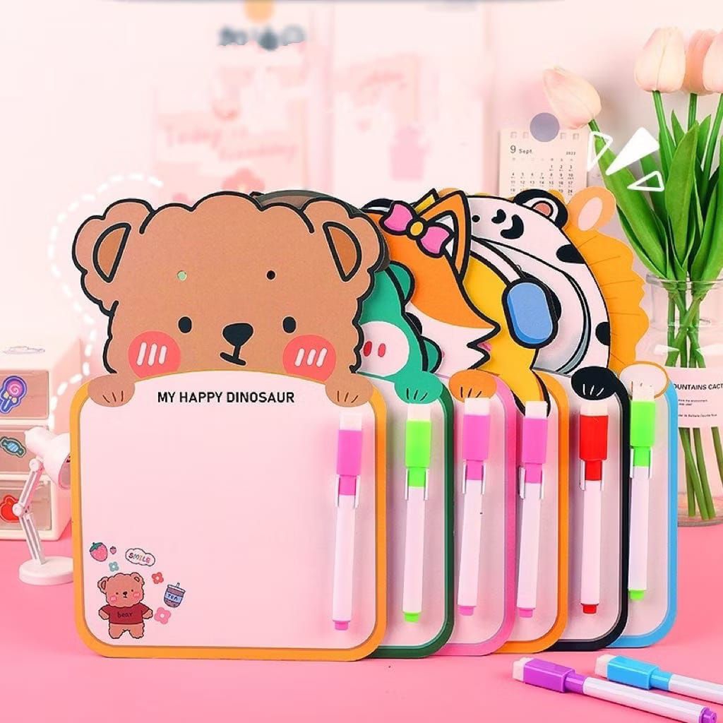 Papan Tulis Mini Anak Karakter Papan Tulis Anak Free Spidol Bisa Hapus