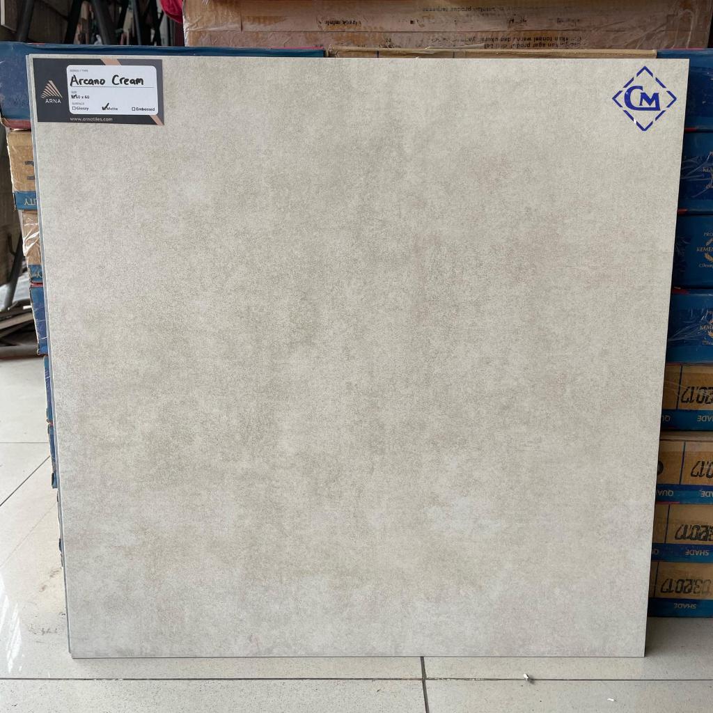 Granit 60x60 Cream ARNA Arcano Cream Matt | Granit Lantai 60x60 Permukaan Doff
