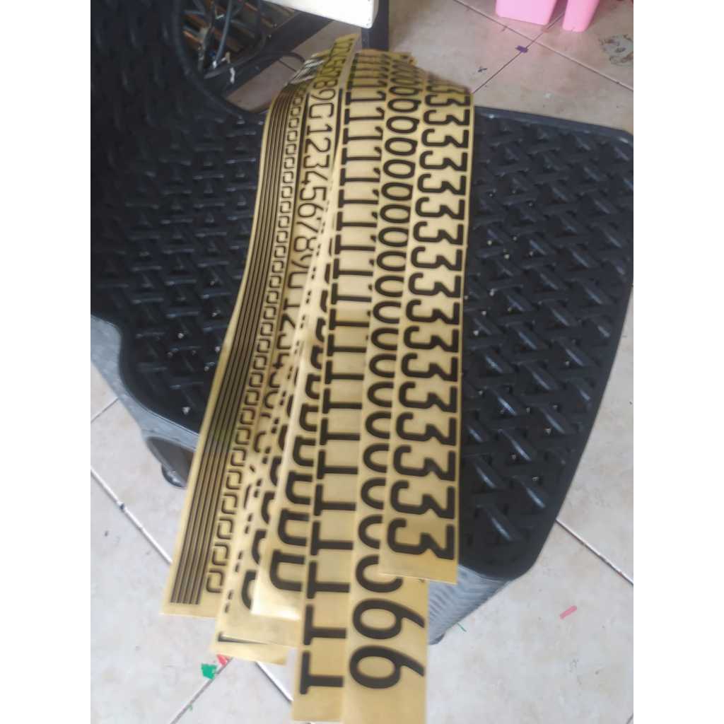 CUTING STIKER PLAT MOTOR ,ANGKA HURUF PERBARIS 60CM,order 1 dapat 1 baris  huruf/angka