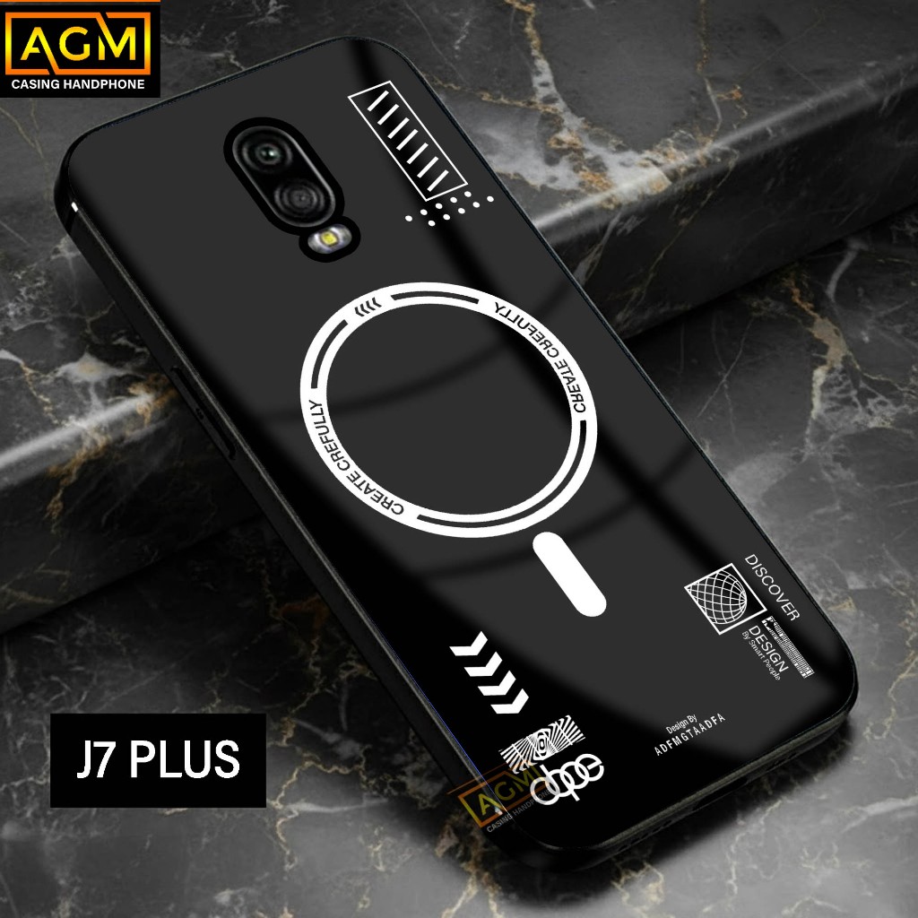 Case Samsung J7 Plus - New Softcase Glossy Full Body casing Hp Samsung J7+ [Motif Magsaf] - AGM Case