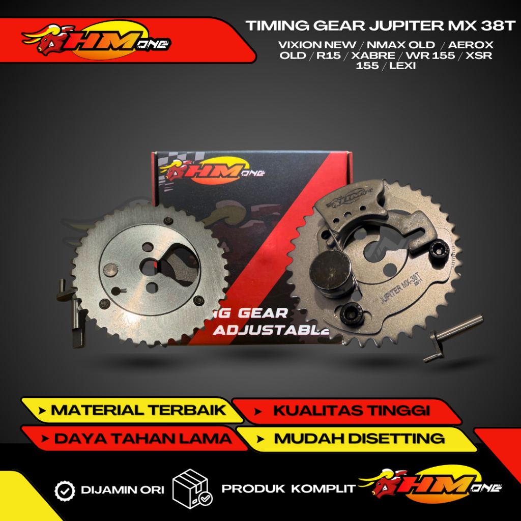 hmone gear sentrik jupiter mx vixion mx king r15 xabre nmax old 38T adjustable gigi sentrik geser